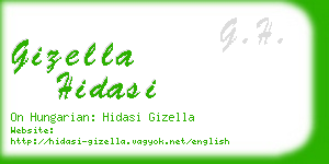 gizella hidasi business card